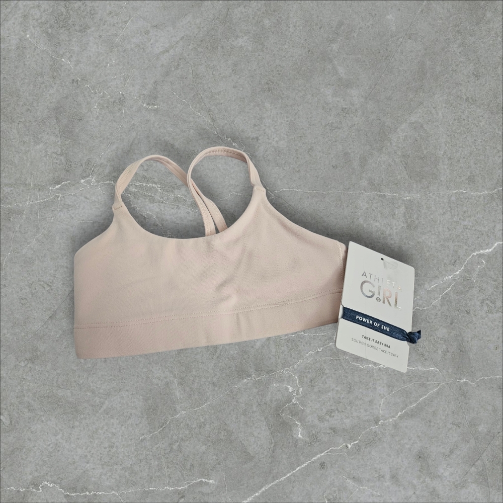 Athleta Girl Light Pink Sports Bra Size 6/ XS